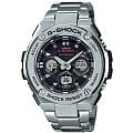 Casio Casio G-Shock GST-W310D-1A GST G-Steel GST-W310D-1A электронные мужские часы черный циферблат, браслет 18-каратное желтое золото — вид спереди