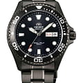 Orient Orient Diving Sports Automatic AA02003B  AA02003B механические мужские часы черный циферблат, браслет сталь c pvd покрытием — вид спереди