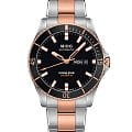 Mido Mido Ocean Star 200 M026.430.22.051.00  M0264302205100 механические мужские часы черный циферблат, браслет нержавеющая сталь — вид спереди