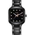 Rado Rado True Square Diamonds R27080702  R27080702 кварцевые женские часы черный циферблат, браслет высокотехнологичная керамика + титан — вид спереди