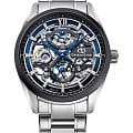 Orient Orient Star RE-AZ0104L0 (RE-AZ0104L00B)  RE-AZ0104L00B механические мужские часы синий циферблат, браслет нержавеющая сталь — вид спереди