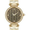 Philipp Plein Philipp Plein Plein Couture PWEAA0721  PWEAA0721 кварцевые женские часы коричневый циферблат, браслет нержавеющая сталь — вид спереди