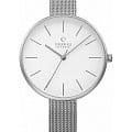 Obaku Obaku V211LXCIMC  V211LXCIMC кварцевые женские часы белый циферблат, браслет нержавеющая сталь — вид спереди