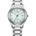 Citizen Citizen Eco-Drive FE1241-71X  FE1241-71X кварцевые женские часы бирюзовый циферблат, браслет нержавеющая сталь — вид спереди