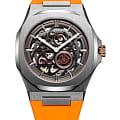D1 Milano D1 Milano Skeleton SKRJ16  SKRJ16 механические мужские часы  черный циферблат, браслет каучук — вид спереди