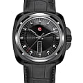 Rado Rado Hyperchrome R32171155 Automatic R32171155 механические мужские часы черный циферблат, браслет кожаный — вид спереди