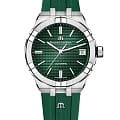 Maurice Lacroix Maurice Lacroix Aikon Automatic AI6007-SS000-630-5  AI6007-SS000-630-5 механические мужские часы  зеленый циферблат, браслет каучук — вид спереди