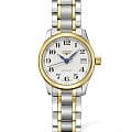 Longines Longines Master Collection L2.128.5.78.7  L21285787 механические женские часы серебристый циферблат, браслет нержавеющая сталь + золото 18к — вид спереди
