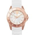 Plein Sport Plein Sport Glam PSKBA0423  PSKBA0423 кварцевые женские часы  белый циферблат, браслет силикон — вид спереди