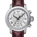 Tissot Tissot PRC 200 Chronograph Lady T055.217.16.033.01 PRC 200 T0552171603301 кварцевые женские часы  белый циферблат, браслет кожаный — вид спереди
