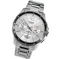 Casio Casio Collection MTP-1374D-7AVDF (MTP-1374D-7A) кварцевые мужские часы часы, крупный план серебристый циферблат