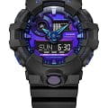 Casio Casio G-Shock GA-700VB-1A электронные мужские часы часы крупный план фиолетовый циферблата