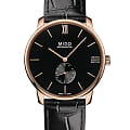 Mido Mido Baroncelli Mechanical M037.405.36.050.00  M0374053605000 механические мужские часы черный циферблат, браслет кожаный — вид спереди