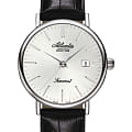 Atlantic Atlantic 50354.41.21  50354.41.21 кварцевые мужские часы  белый циферблат, браслет кожаный — вид спереди