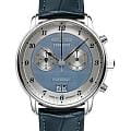 Zeppelin Zeppelin Friedrichshafen ZEP-85843  85843 кварцевые мужские часы голубой циферблат, браслет кожаный — вид спереди