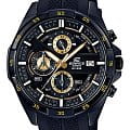 Casio Casio Edifice EFR-556PB-1A EFR-556 EFR-556PB-1A кварцевые мужские часы черный циферблат, браслет пластик — вид спереди
