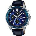 Casio Casio Edifice EFR-557BL-2A EFR EFR-557BL-2A кварцевые мужские часы синий циферблат, браслет 18-каратное желтое золото — вид спереди