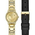 Guess Guess Dress GW0808L2  GW0808L2 кварцевые женские часы золотой циферблат, браслет нержавеющая сталь с ip-покрытием — вид спереди