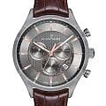 Jacques Philippe Jacques Philippe Gallant JPQGC038143N  JPQGC038143N кварцевые мужские часы серый циферблат, браслет кожаный — вид спереди