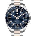 Wainer Wainer Classic WA.25540-A  WA.25540-A механические мужские часы зеленый циферблат, браслет нержавеющая сталь с pvd-покрытием — вид спереди