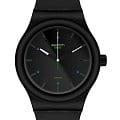 Swatch Swatch Sistem51 Biosourced SO30B400  SO30B400 механические мужские часы черный циферблат, браслет биоматериал — вид спереди