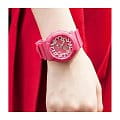 Casio Casio Baby-G BGA-130-4BER кварцевые женские часы часы крупный план розовый циферблата