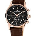 Jacques Lemans Jacques Lemans Classic 1-2025D  1-2025D кварцевые мужские часы  черный циферблат, браслет кожаный — вид спереди