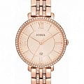 Fossil Fossil Carlie  ES3546  ES3546 кварцевые женские часы золотой циферблат, браслет сталь c pvd покрытием — вид спереди