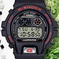 Casio Casio G-Shock DW-6900TR-1 электронные мужские часы часы крупный план черный циферблата