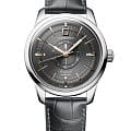 Longines Longines Heritage L1.648.4.62.2  L16484622 механические мужские часы  черный циферблат, браслет кожаный — вид спереди