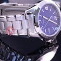 Casio Casio MTP-1259PD-2A кварцевые мужские часы часы крупный план синий циферблата