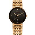 Rado Rado Florence Diamonds R48917703  R48917703 кварцевые женские часы  коричневый циферблат, браслет нержавеющая сталь с pvd-покрытием — вид спереди