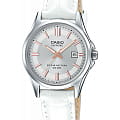 Casio Casio Collection LTS-100L-9A  LTS-100L-9AVEF кварцевые женские часы серебристый циферблат, браслет кожаный — вид спереди