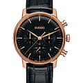 Rado Rado Coupole Classic R22911165 Classic R22911165 кварцевые мужские часы  черный циферблат, браслет кожаный — вид спереди