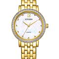 Citizen Citizen Elegance EL3102-50D  EL3102-50D кварцевые женские часы перламутровый циферблат, браслет нержавеющая сталь с ip-покрытием — вид спереди