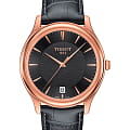 Tissot Tissot Fascination 18K Gold T924.410.76.061.00  T9244107606100 кварцевые мужские часы черный циферблат, браслет кожаный — вид спереди