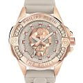 Philipp Plein Philipp Plein The Skull PWNAA1323  PWNAA1323 кварцевые женские часы бежевый циферблат, браслет силикон — вид спереди