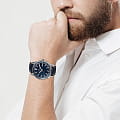 Jacques Lemans Jacques Lemans Liverpool 1-2075C мужские часы синий циферблат на запястье