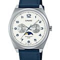 Casio Casio Classic MTP-M300L-7A  MTP-M300L-7A кварцевые мужские часы белый циферблат, браслет кожаный — вид спереди