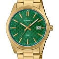 Casio Casio Collection MTP-VD03G-3AUDF (MTP-VD03G-3A)  MTP-VD03G-3A кварцевые мужские часы зеленый циферблат, браслет сталь с ip покрытием — вид спереди