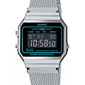 Casio Casio Vintage A700WEMS-1BEF  A700WEMS-1BEF кварцевые мужские часы  циферблат, браслет нержавеющая сталь — вид спереди