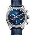 TAG Heuer TAG Heuer Carrera Chronograph CBS2214.FC6567  CBS2214.FC6567 механические женские часы синий циферблат, браслет кожаный — вид спереди