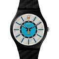 Swatch Swatch New Gent Bioceramic Standard SO32B119  SO32B119 кварцевые мужские часы голубой циферблат, браслет силикон — вид спереди