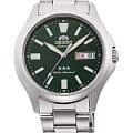 Orient Orient 3 Stars RA-AB0F08E  RA-AB0F08E механические мужские часы зеленый циферблат, браслет нержавеющая сталь — вид спереди