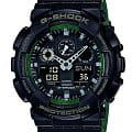 Casio Casio G-Shock GA-100L-1A GA-100 GA-100L-1A электронные мужские часы черный циферблат, браслет пластик — вид спереди