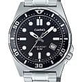 Casio Casio Collection MTD-135D-1A  MTD-135D-1A кварцевые мужские часы черный циферблат, браслет нержавеющая сталь — вид спереди