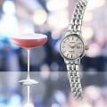 Seiko Seiko Presage Cocktail Time SRE009J1 механические женские часы часы, крупный план белый циферблат