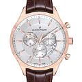 Jacques Philippe Jacques Philippe Gallant JPQGC033123N  JPQGC033123N кварцевые мужские часы серебристый циферблат, браслет кожаный — вид спереди