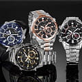 Casio Casio Edifice ERA-600D-1A, edifice япония мужские часы на браслете 18-каратное желтое золото боковой вид