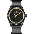 Hamilton Hamilton Jazzmaster Auto H32255730  H32255730 механические мужские часы золотой циферблат, браслет кожаный — вид спереди
